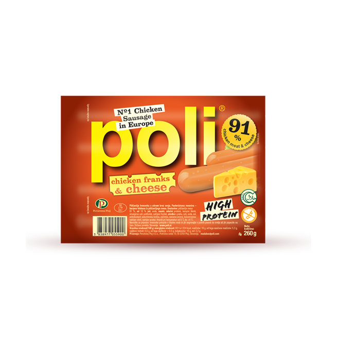 Poli Hrenovka s sirom 260g 655x655